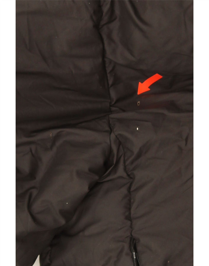 Zara Womens Crop Hooded Oversized polstret jakke UK 10 Small Black Polyester