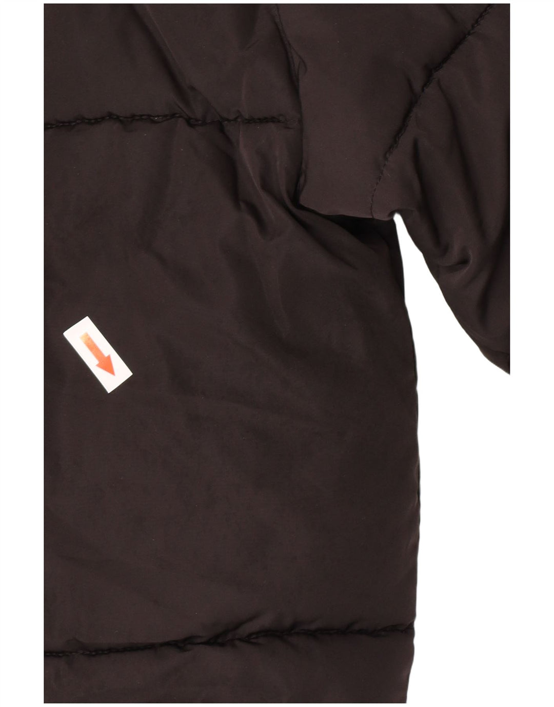 Zara Dame Hætte Polstret Jakke UK 42 XL Sort Polyester
