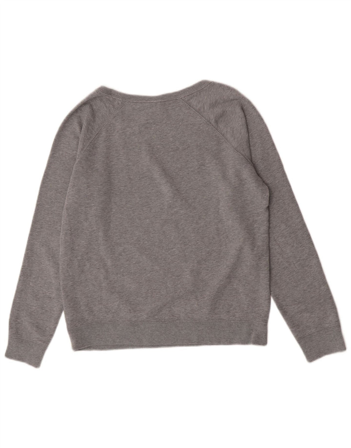 Nike Dame Grafisk Loose Fit Sweatshirt Jumper UK 14 Medium Grey Bomuld