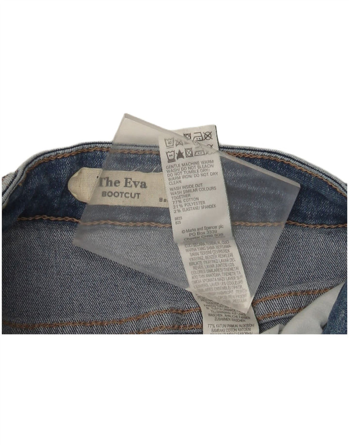 Marks & Spencer Womens The Ivy Bootcut Jeans UK 12 Medium W30 L29 Blue