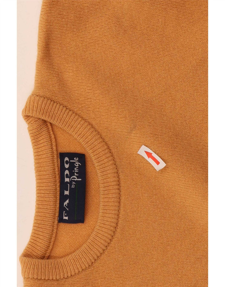 Pringle Herre Crew Neck Jumper Sweater XL Gul lammeuld