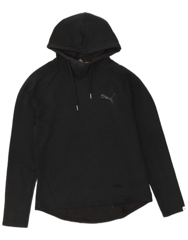 PUMA hættetrøje til kvinder UK 10 Lille sort bomuld