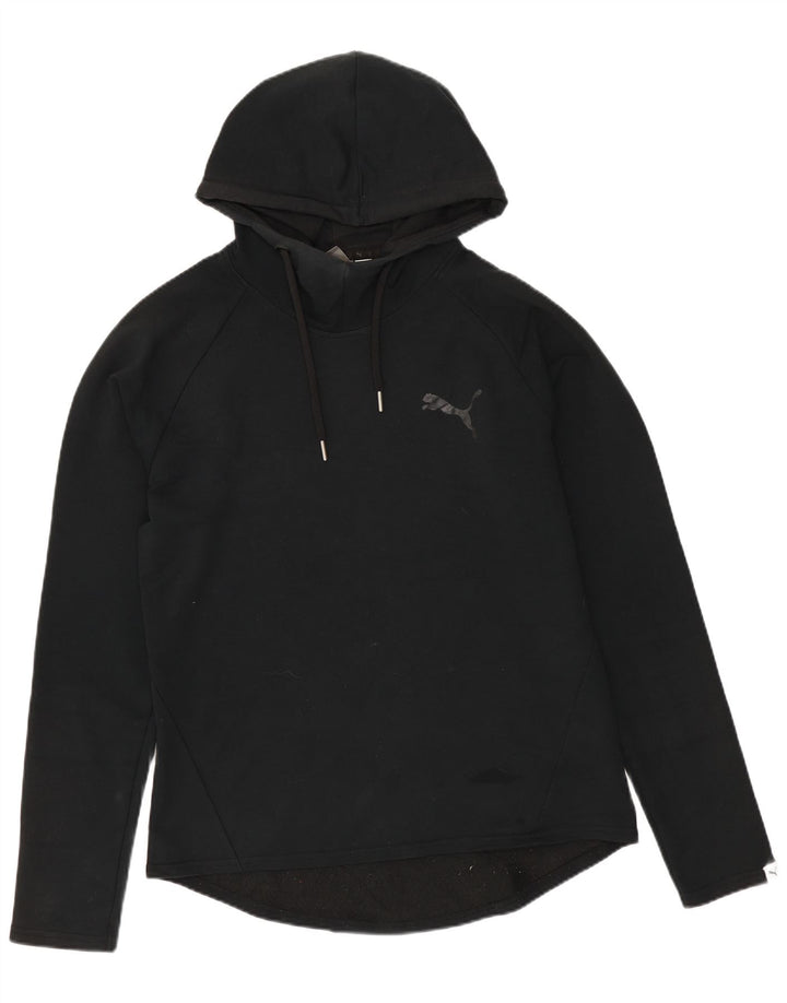 PUMA hættetrøje til kvinder UK 10 Lille sort bomuld
