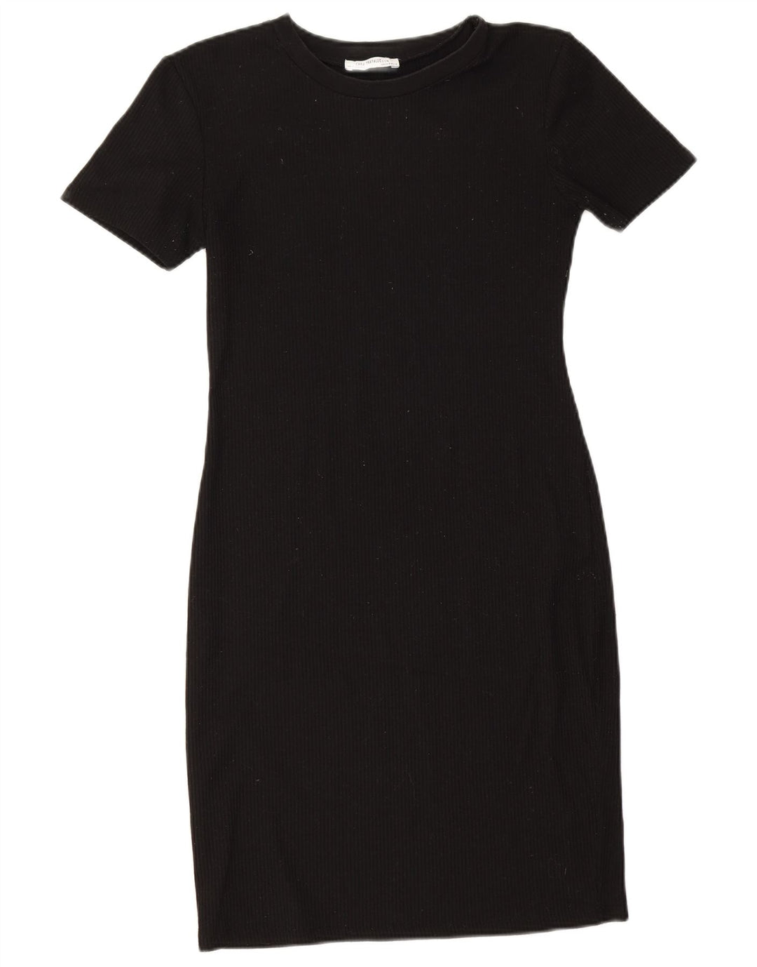 Zara Dame Trafaluc Skede Kjole UK 12 Medium Sort Polyester