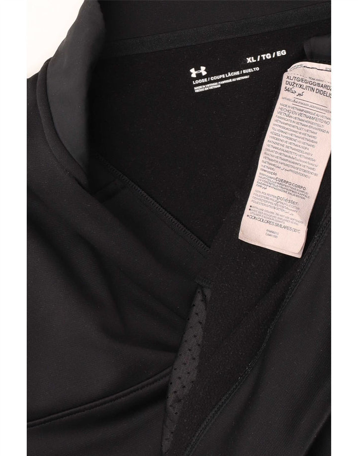Under Armour Herre Zip Neck Sweatshirt Jumper XL Sort Polyester