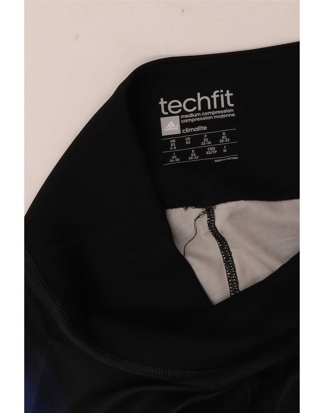 Adidas Dame Leggings med abstrakt mønster UK 4/6 XS Sort