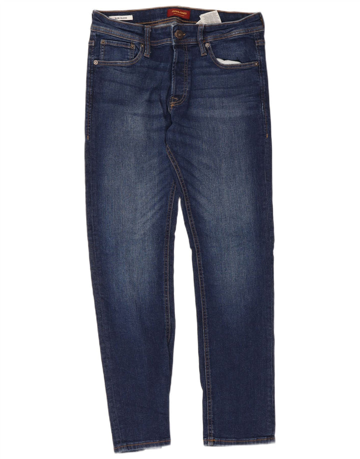 Jack & Jones Herre GLENN Slim Jeans W32 L30 Blå Bomuld