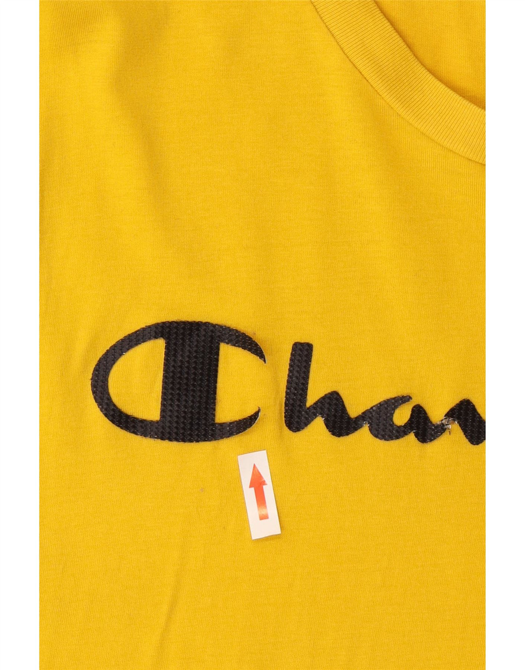 Champion Herre Grafisk T-Shirt Top Medium Gul