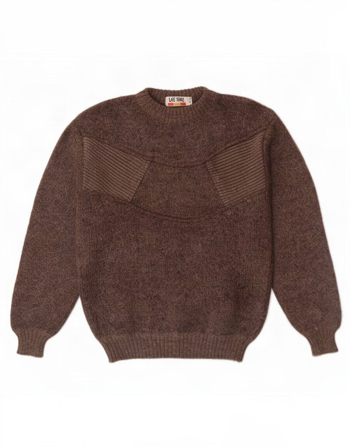 Life Time Herre Crew Neck Jumper Sweater UK 38 Medium Brown