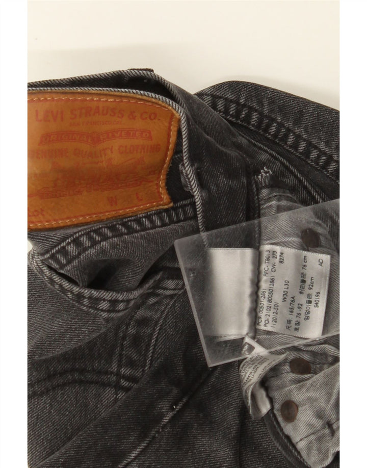 LEVI'S Straight jeans til mænd W30 L30 Grå bomuld