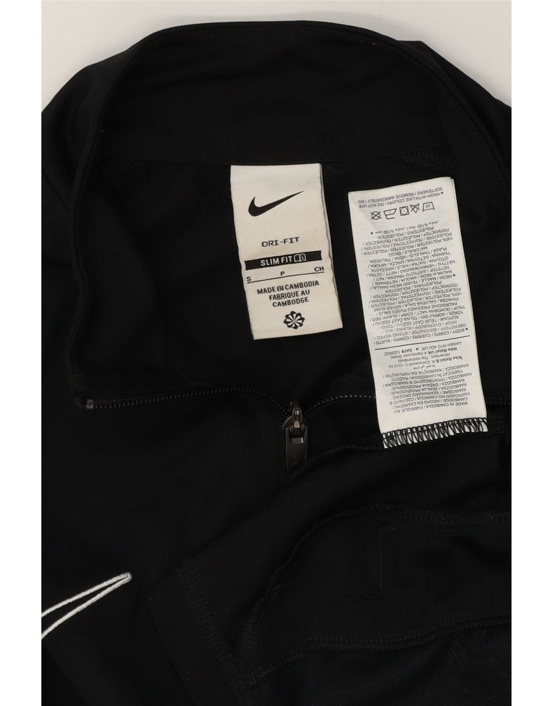 Nike Herre Dri Fit Slim Fit træningsdragt Topjakke Lille sort polyester