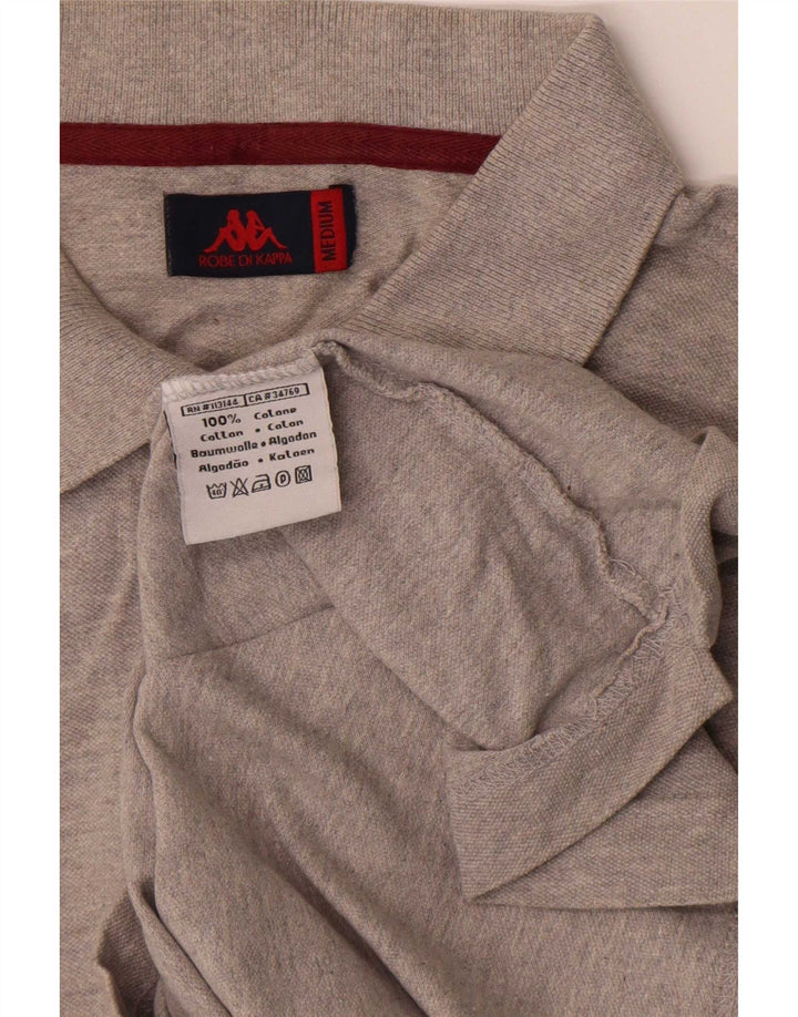Kappa herre poloshirt mellemgrå flækket bomuld
