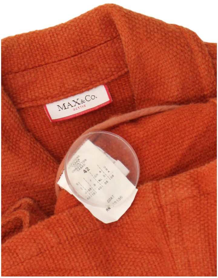 Max & Co. Dame Ærtefrakke UK 10 Small Orange Bomuld
