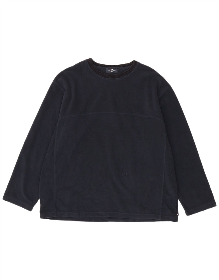 Marks & Spencer Herre Blue Harbor Fleece Jumper 2XL Navy Blue Polyester
