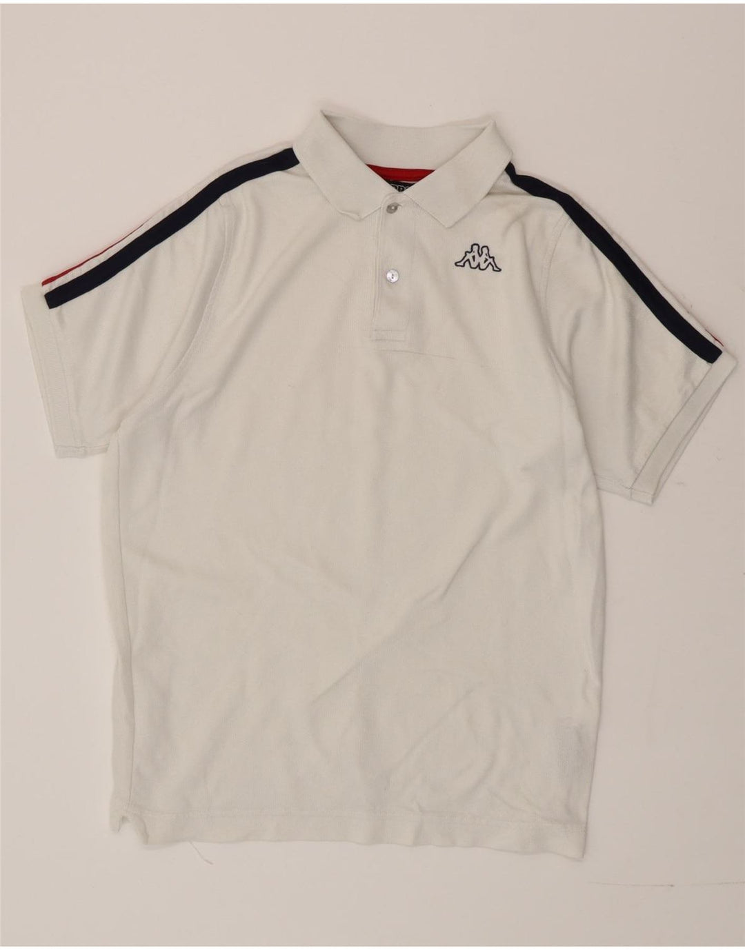 Kappa herre poloshirt Lille hvid Colourblock Bomuld