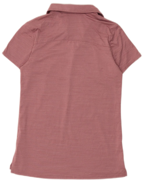 Puma Dame Polo Shirt UK 6 XS Pink Flecked Polyester