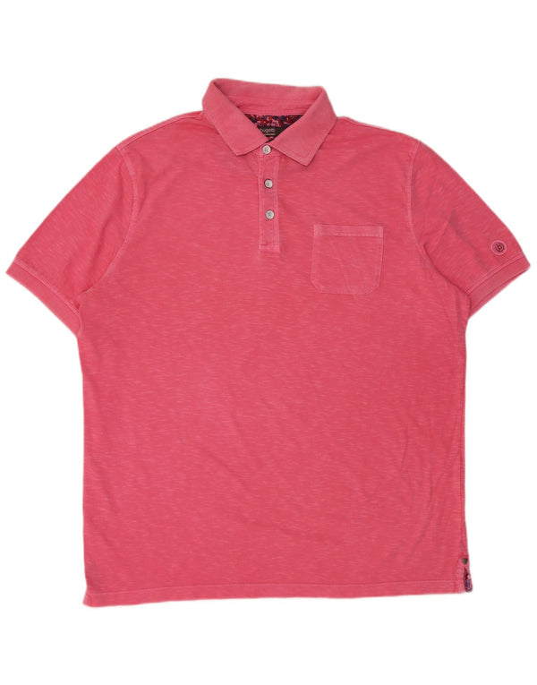 Bugatti Herre Garment Dyed Polo Shirt XL Pink