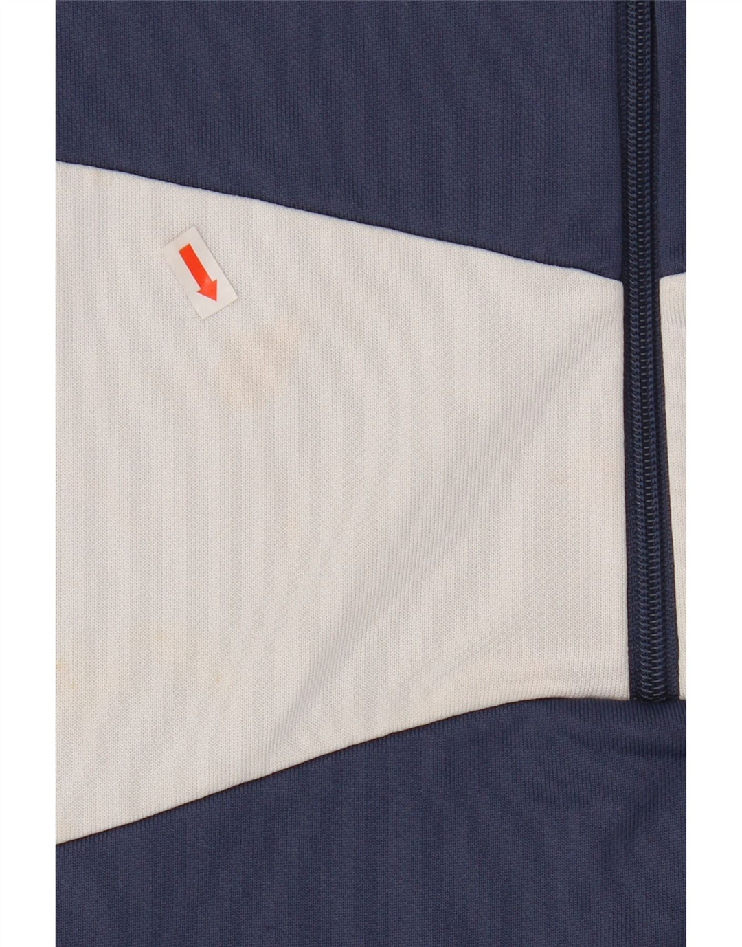 PUMA Graphic Sweatshirt Jumper UK 8 Small Navy Blue Colourblock