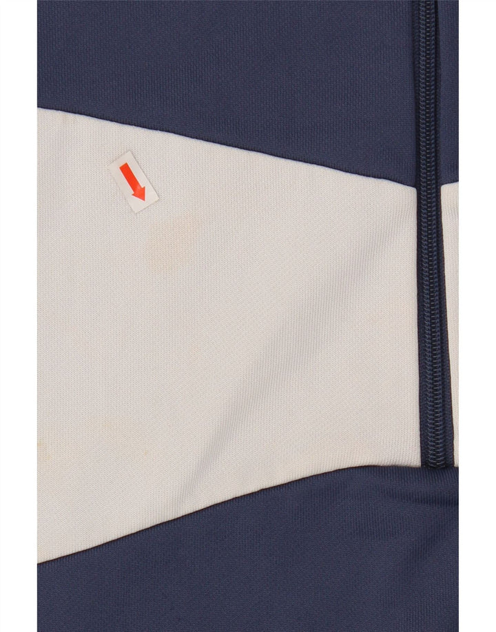 PUMA Graphic Sweatshirt Jumper UK 8 Small Navy Blue Colourblock