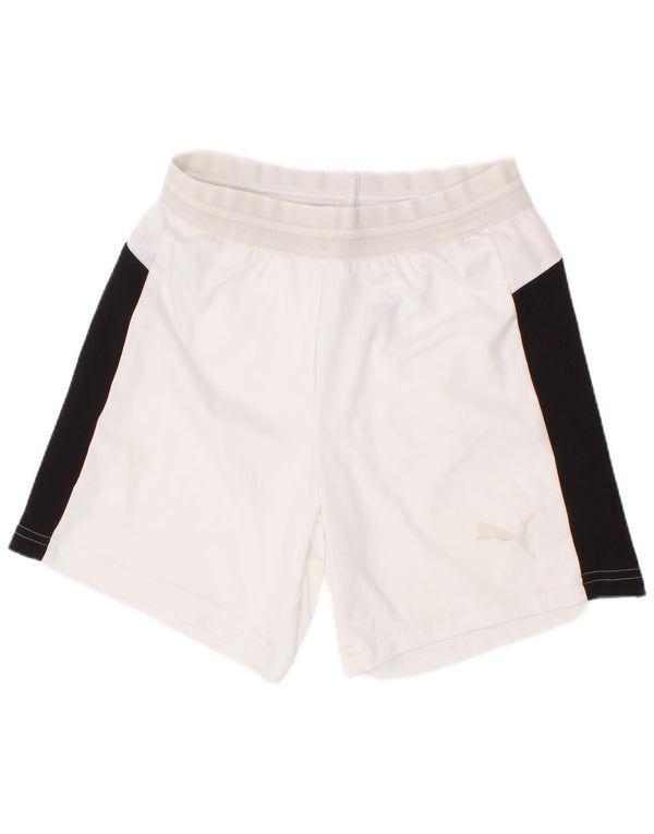 Puma Boys Sports Shorts 7-8 år Hvid Colourblock Polyester