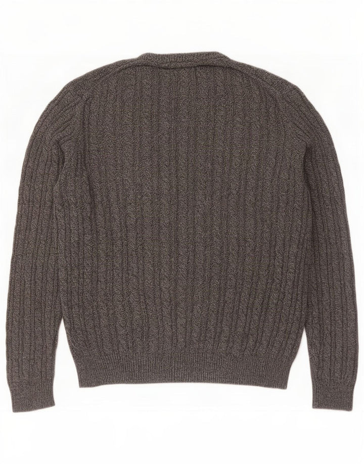 Farah Herre Crew Neck Jumper Sweater Stor Grå Bomuld