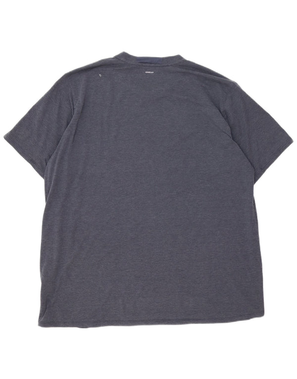 Adidas T-shirt top til mænd 2XL marineblå polyester