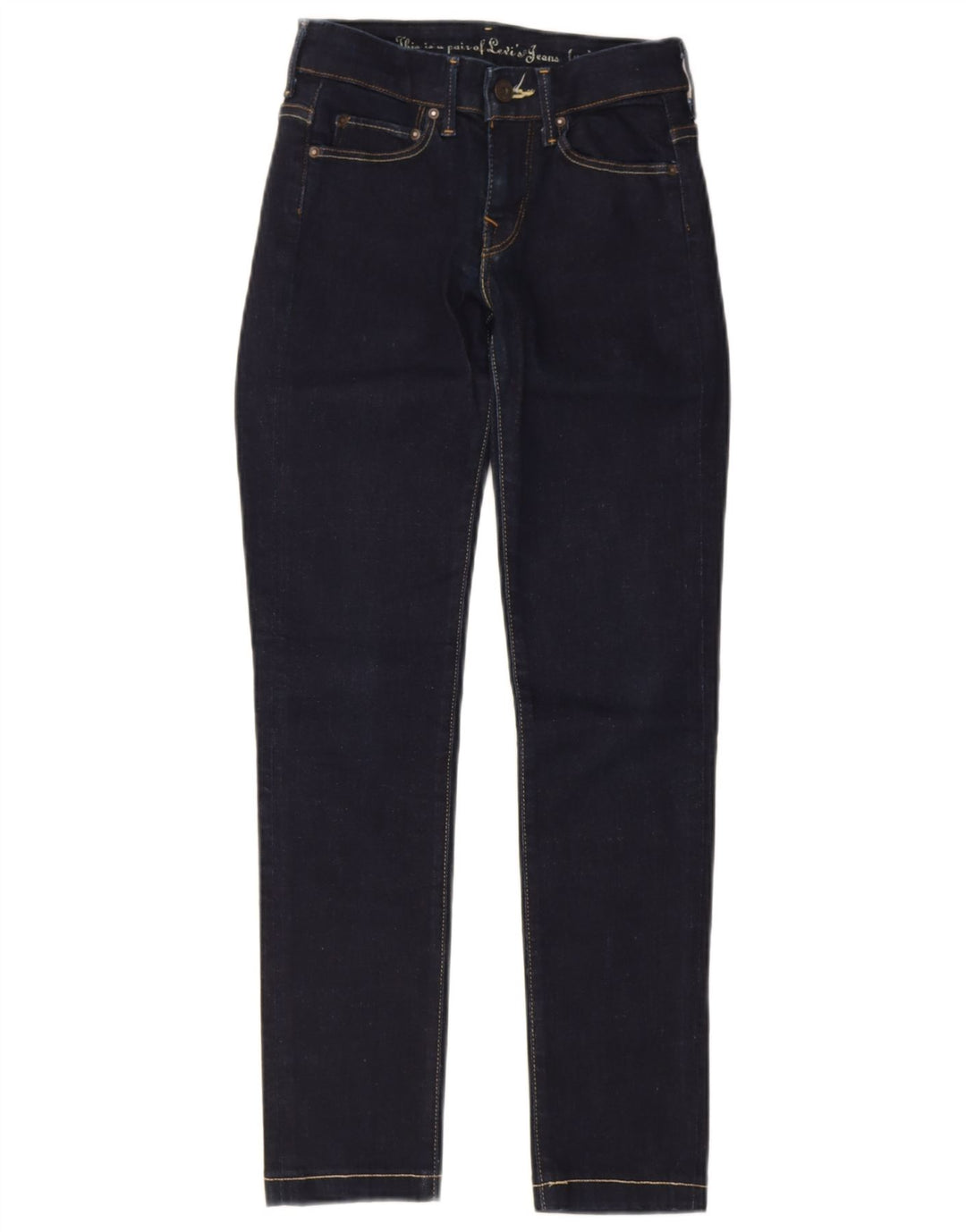 Levi's skinny jeans til kvinder W26 L32 marineblå bomuld