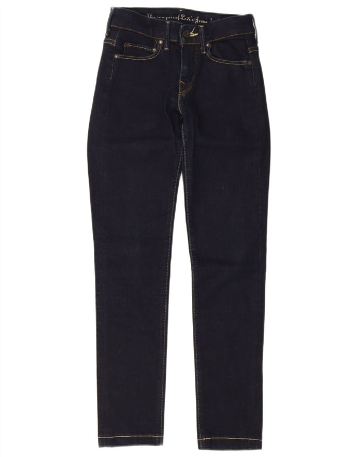 Levi's skinny jeans til kvinder W26 L32 marineblå bomuld