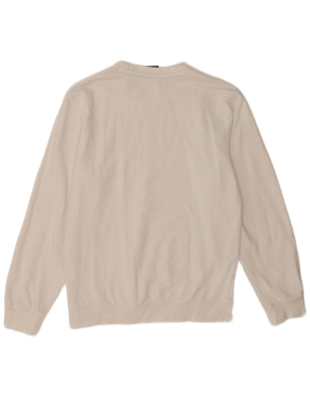 Champion Womens Regular Fit Sweatshirt Jumper UK 14 Medium White Bomuld