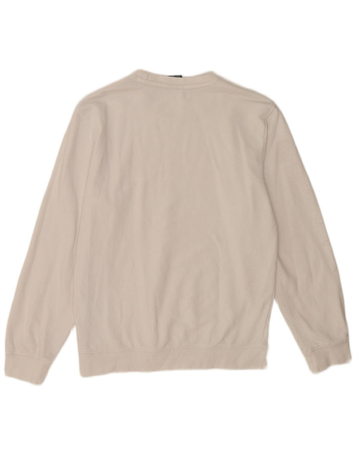 Champion Womens Regular Fit Sweatshirt Jumper UK 14 Medium White Bomuld