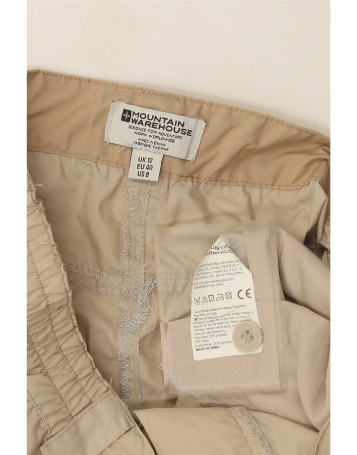 Mountain Warehouse Womens Regular Trousers UK 12 Medium W32 L29 Beige