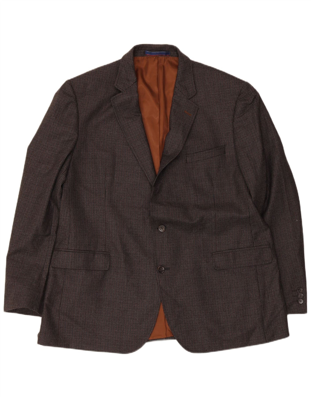 Marks & Spencer Herre Skræddersyet Fit Blazer Jacket UK 46 3XL Grå Houndstooth