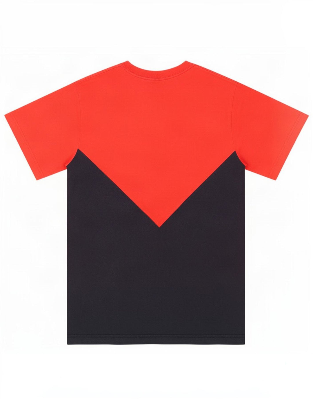 Adidas Herre T-Shirt Top Medium Rød Colourblock Bomuld