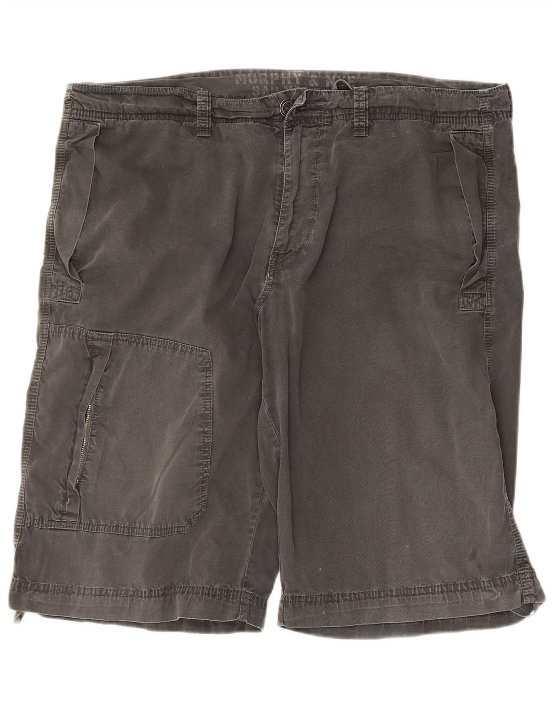 Murphy & Nye Herre Sailmakers Cargo Shorts W40 XL Grå Bomuld