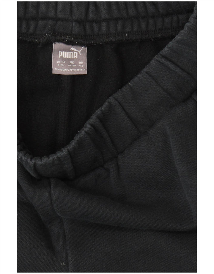 PUMA Boys Graphic Tracksuit Trousers Joggers 11-12 Years  Black