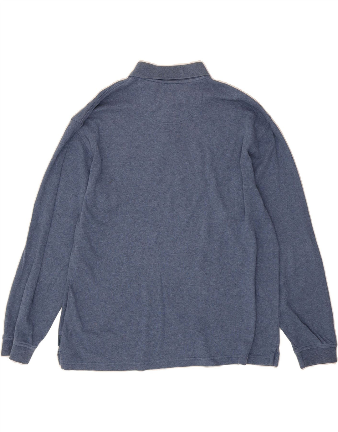IZOD Mens Long Sleeve Polo Shirt Large Blue Cotton Vintage Izod and Second-Hand Izod from Messina Hembry 