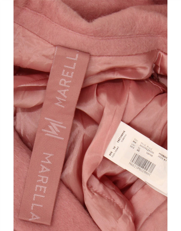 Marella Dame Longline 2 Button Blazer Jacket IT 48 XL Pink Uld