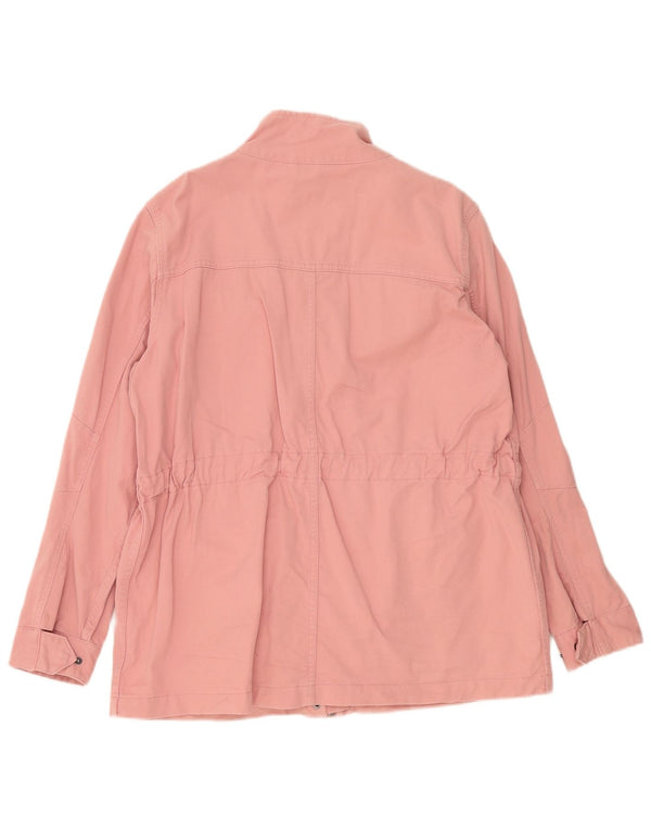 Marks & Spencer Womens Utility Jacket UK 14 Large Pink Cotton
