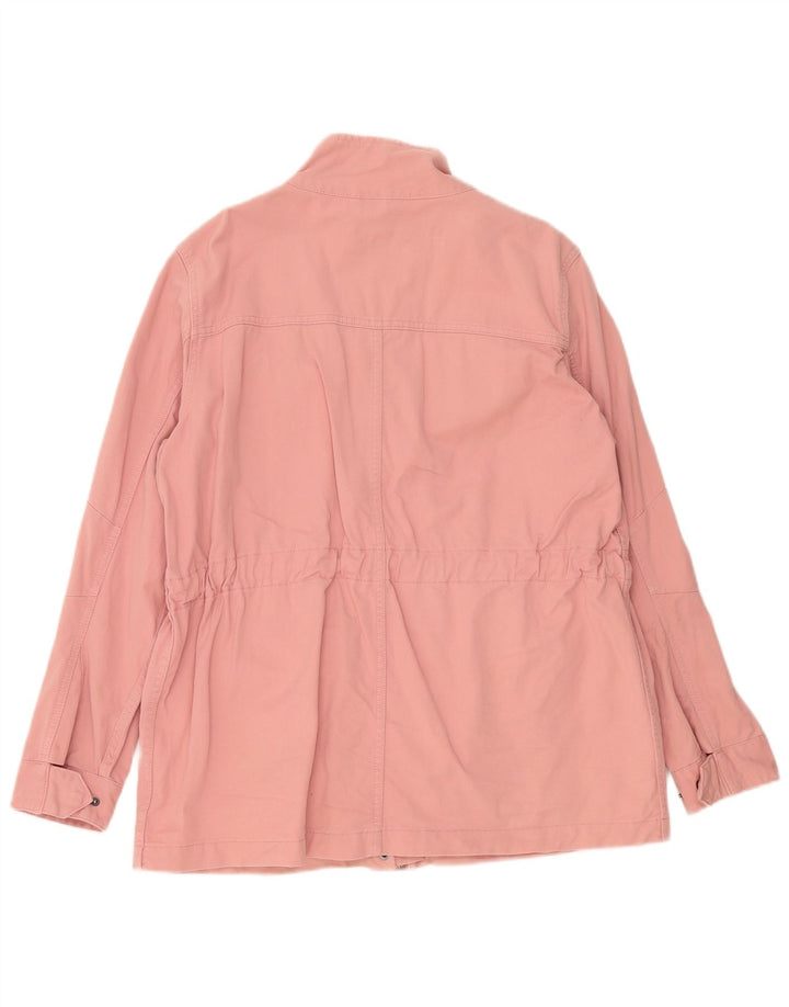 Marks & Spencer Womens Utility Jacket UK 14 Large Pink Cotton