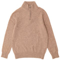 Marks & Spencer Herre sweater med lynlåshals, lille beige uld
