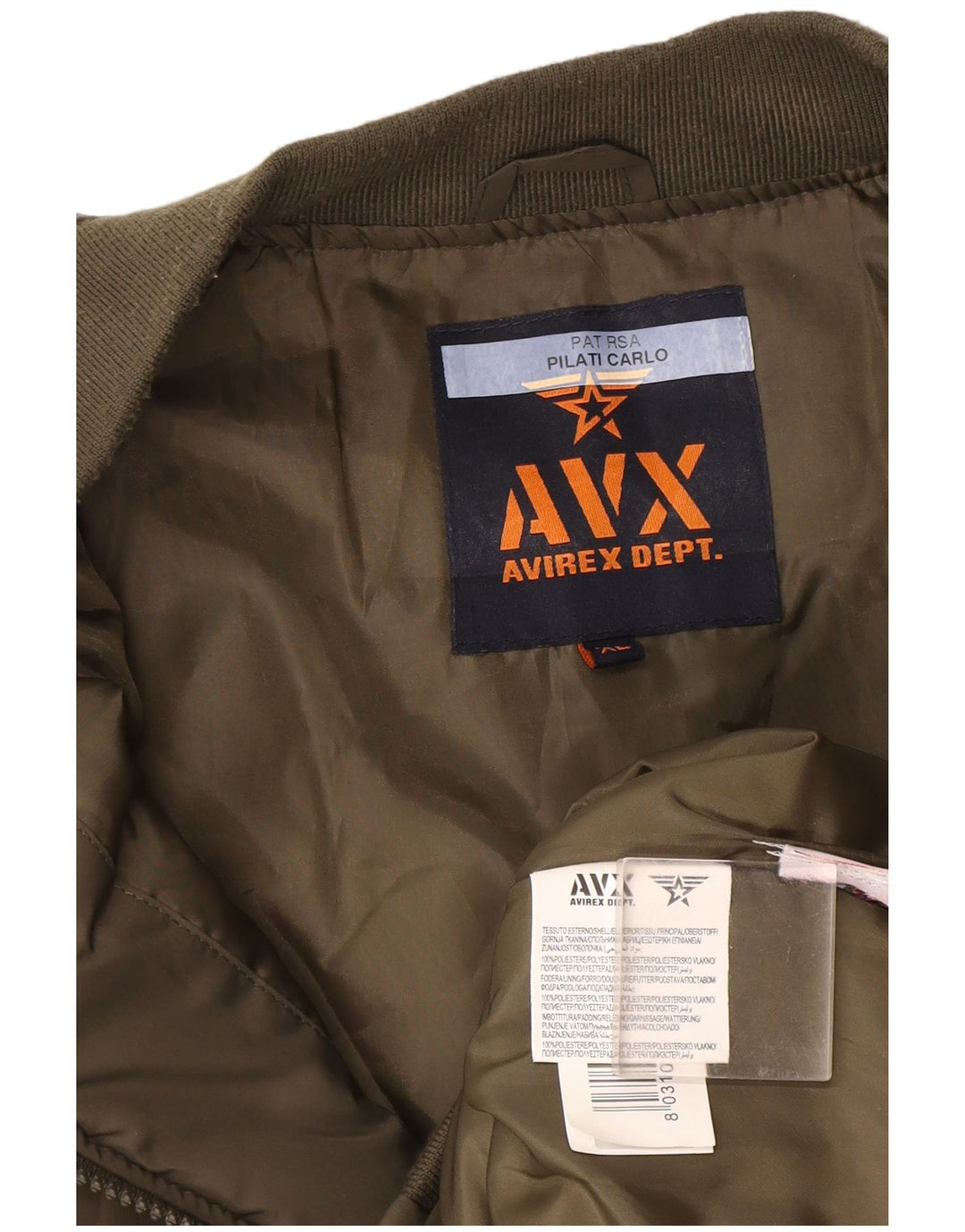 Avirex Bomberjakke til mænd UK 42 XL Khaki Polyester
