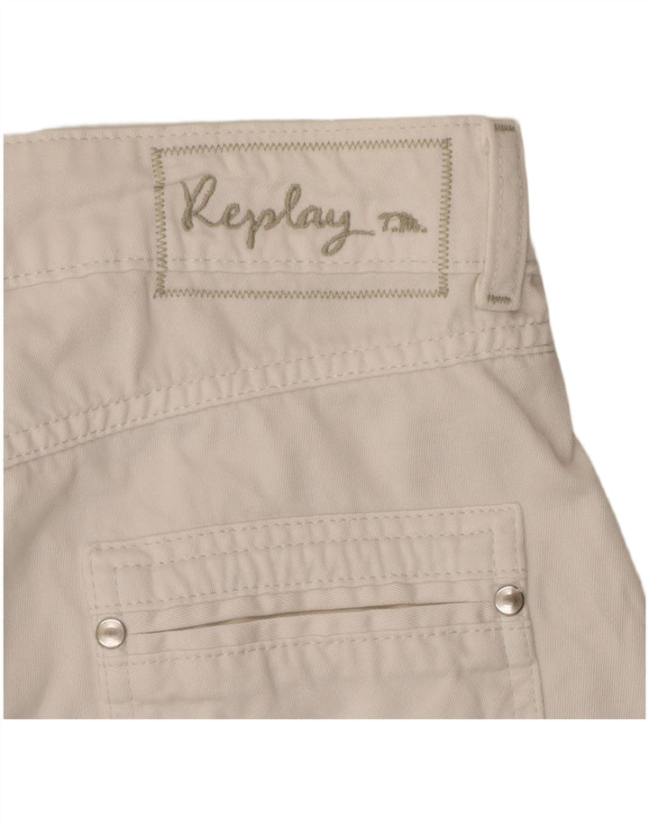 Replay Dame Casual Shorts W30 Medium White