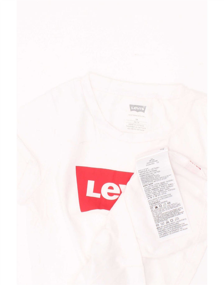 Levi's Boys Grafisk T-Shirt Top 2-3 år Hvid Bomuld