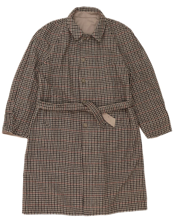 Hamilton Herre Vendbar Trench Coat IT 56 3XL Grå ternet polyester