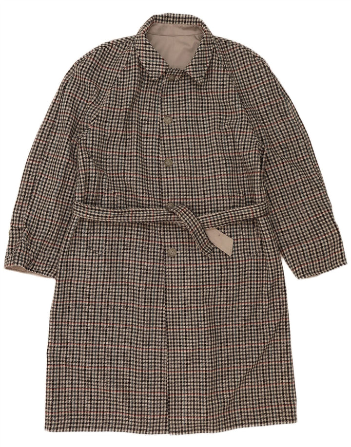 Hamilton Herre Vendbar Trench Coat IT 56 3XL Grå ternet polyester