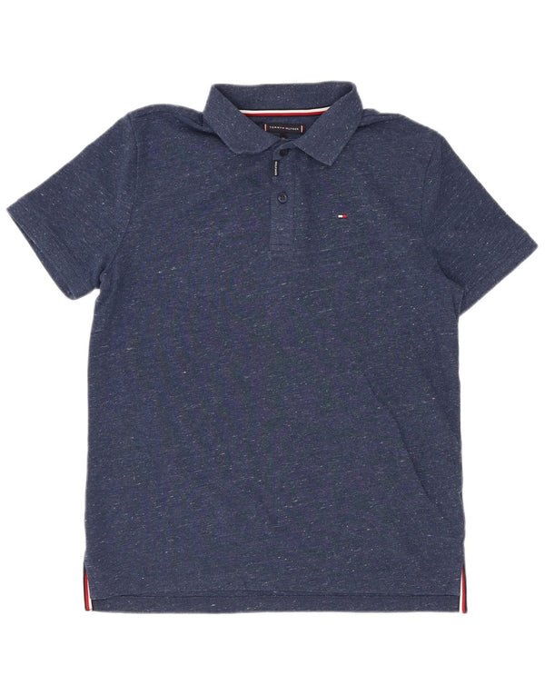 Tommy Hilfiger drenge poloshirt 13-14 år marineblå flækket bomuld