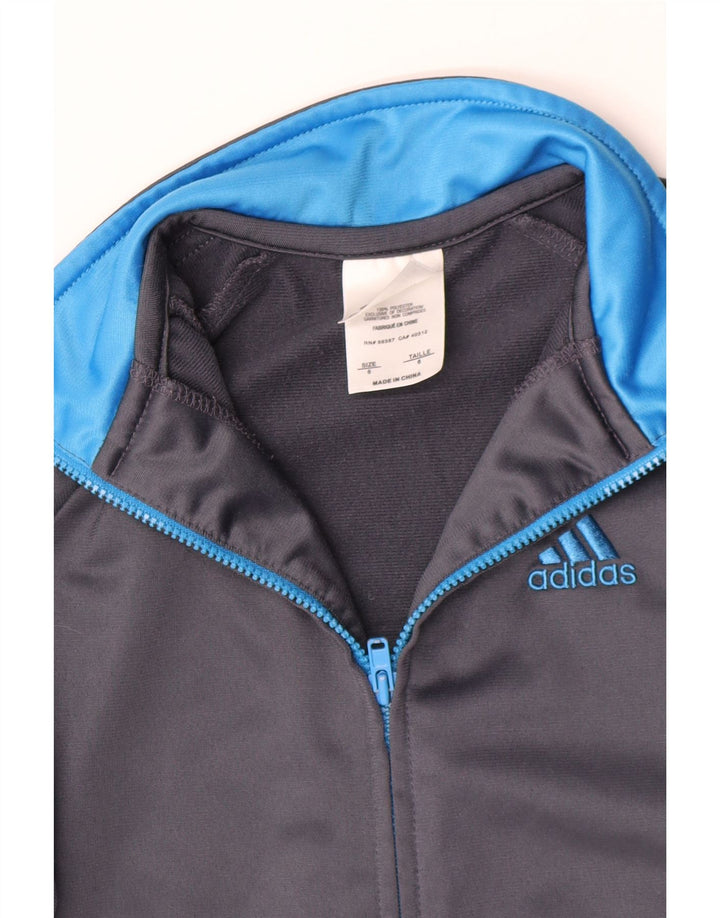 Adidas Drenge Træningsdragt Topjakke 5-6 År Sort Colourblock