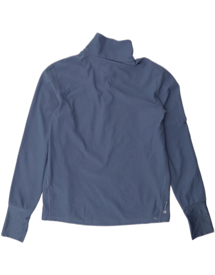 ADIDAS Womens Aeroready Pullover Tracksuit Top UK 12/14 Medium Blue Vintage Adidas and Second-Hand Adidas from Messina Hembry 