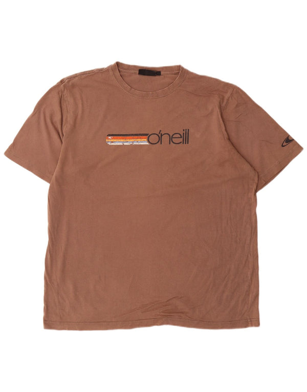 O'Neill Herre grafisk T-shirt top XL brun bomuld