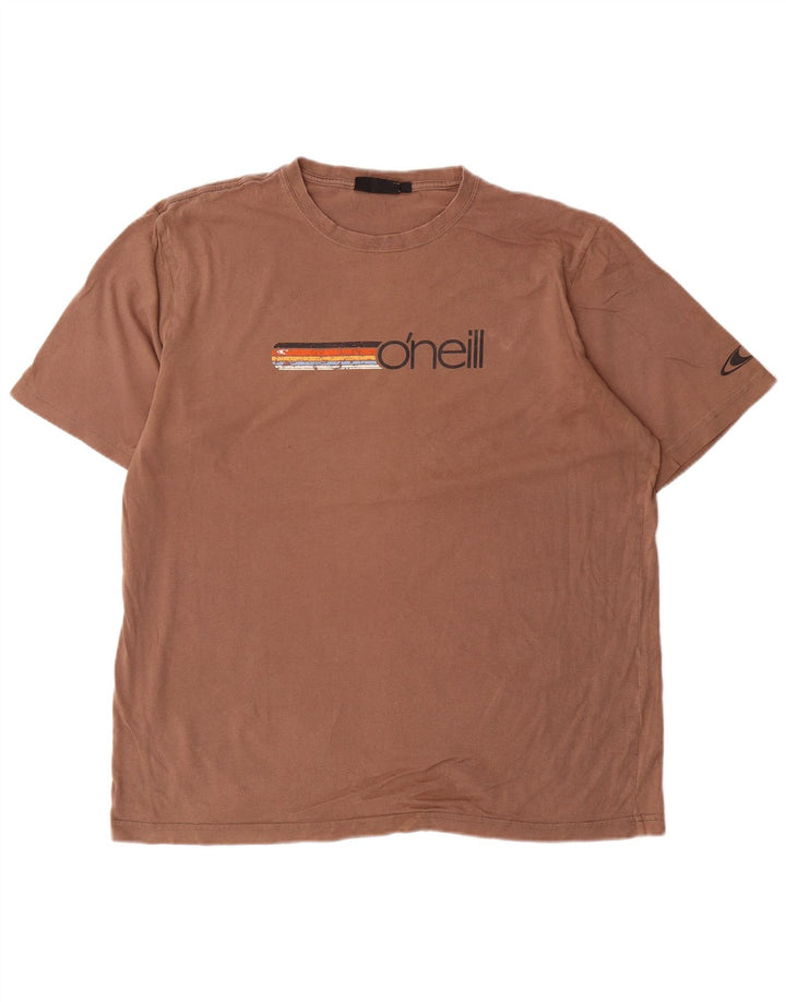 O'Neill Herre grafisk T-shirt top XL brun bomuld